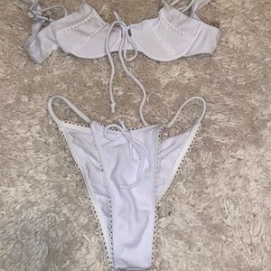 White lace bikini NWOT